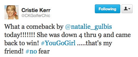 Kerr tweet to Gulbis