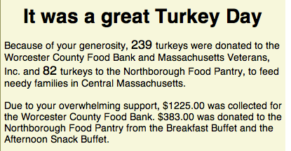 Uniper Hill Email for Turkey Day